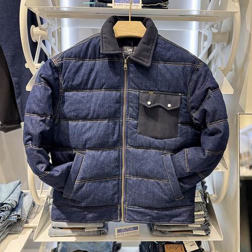 Lee牛仔羽绒服羽绒服商场款