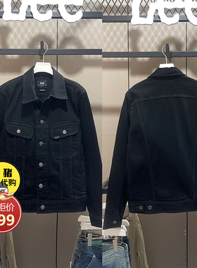 Lee工装简约秋外套男装潮牌牛仔夹克黑色LMT0065653YS00F-898L00