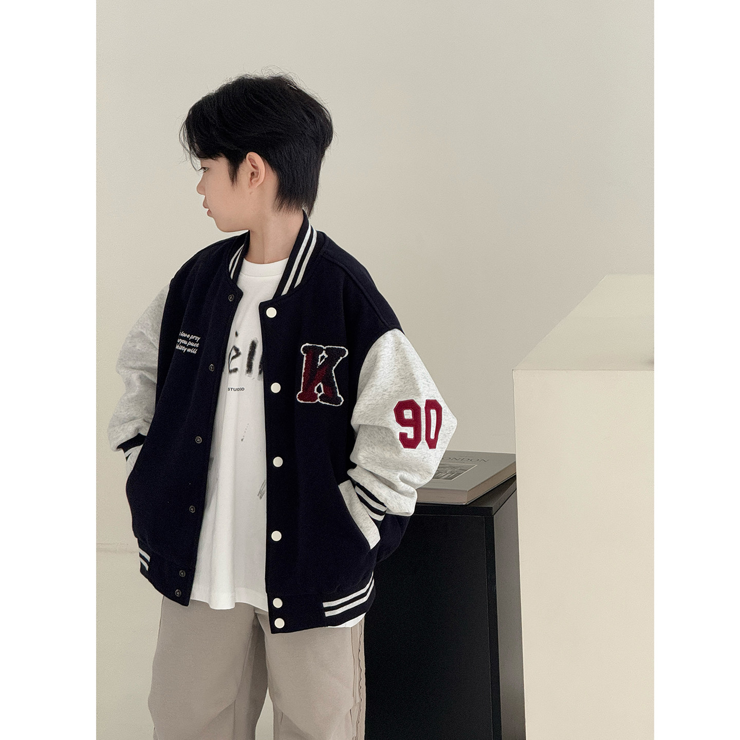 大E小e童装男童棒球服2025秋装新款中大童韩版夹克上衣儿童外套