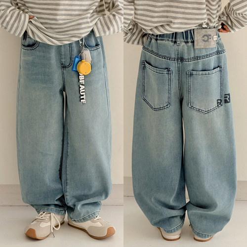 大E小e童装儿童直筒牛仔裤2026春装中大童休闲裤男女童裤子89908