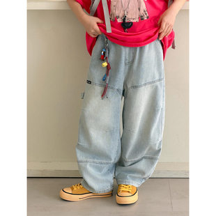 男童牛仔裤 子中大童直筒长裤 2026春季 儿童裤 89927 韩版 大E小e童装
