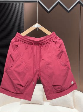 夏季男士速干打孔立体裁剪五分裤