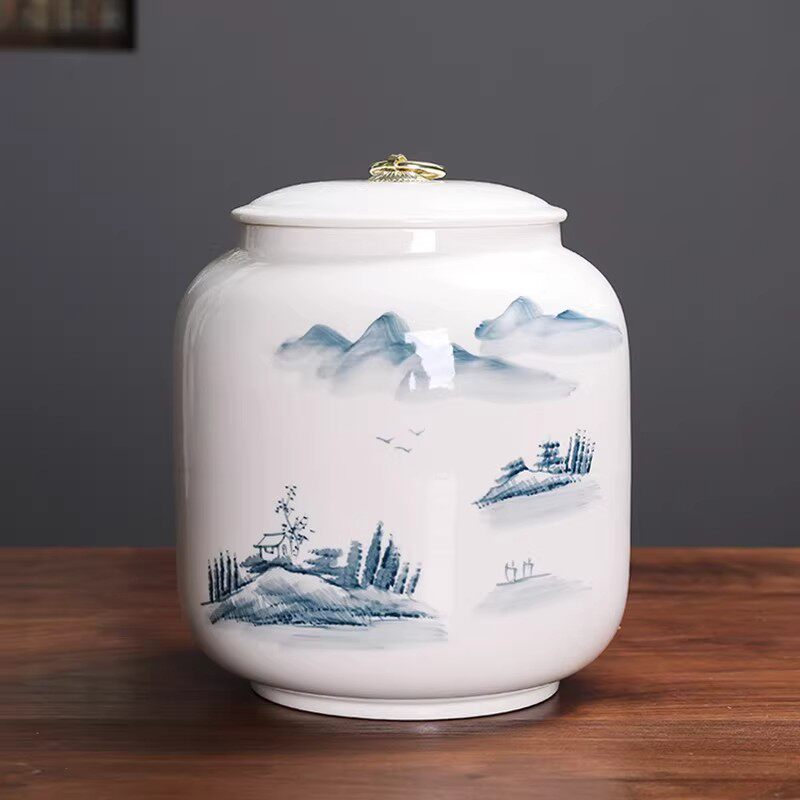特大号陶瓷茶叶罐礼品盒通用