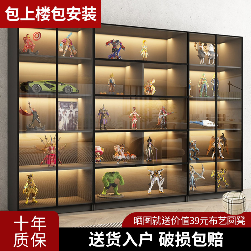 轻奢玻璃门手办柜展示柜图片