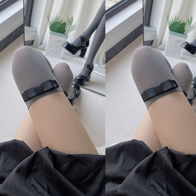 天鹅绒灰色丝袜塑形薄款压力显瘦蝴蝶结白色过膝袜子女长高筒辣妹,女士内衣/男士内衣/家居服,连裤袜/打底袜,淘宝优惠券,粉丝福利购,淘宝优惠卷