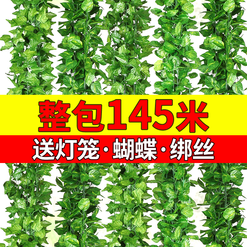 仿真葡萄叶假花藤条藤蔓植物树叶绿叶水管道吊顶装饰塑料绿萝叶子 鲜花速递/花卉仿真/绿植园艺 仿真绿植 原图主图