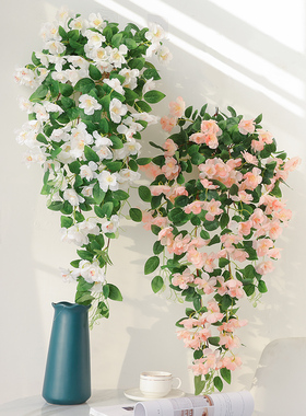 仿真樱花藤条壁挂假花藤条空调管道室内吊顶婚庆装饰塑料藤蔓植物