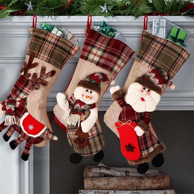 happy new year christmas stocking sock candy gift bag xmas t