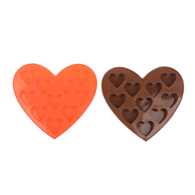 diy silicone cake mold 10-cavity love heart shaped silicone