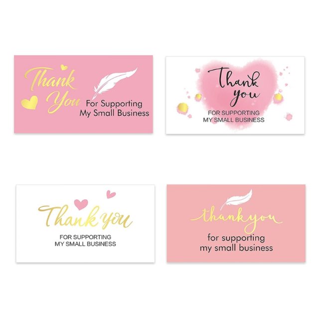 50 pcs small delicate thanks greeting cards for teachers bir