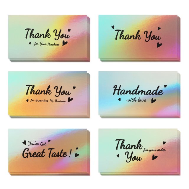 50pcs thank you for your order business cards shopping purch