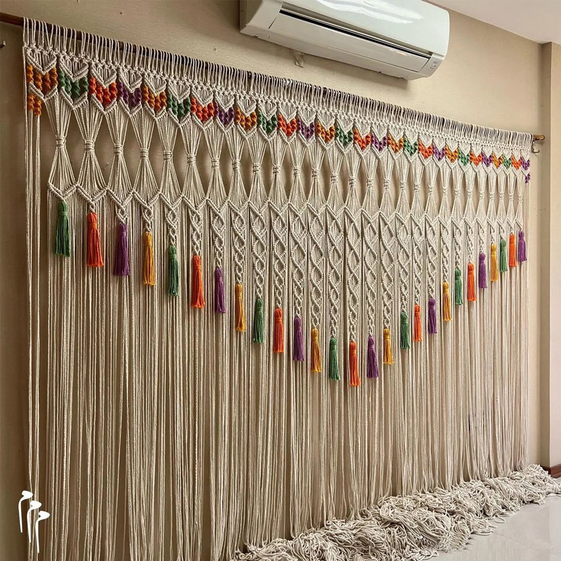 门帘合集|波西米亚编制彩色挂毯定做中古风服装店酒店家居隔断帘