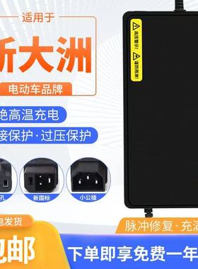 防水款适用新大洲电动车铅酸新国标充电器48V20AH 60V20AH 72V20