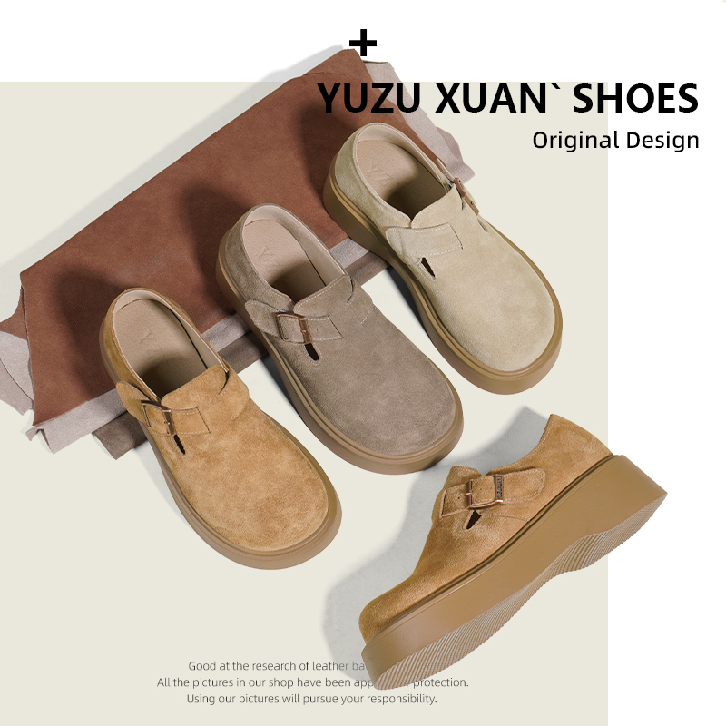 5CM跟高厚底透气减震勃肯鞋女