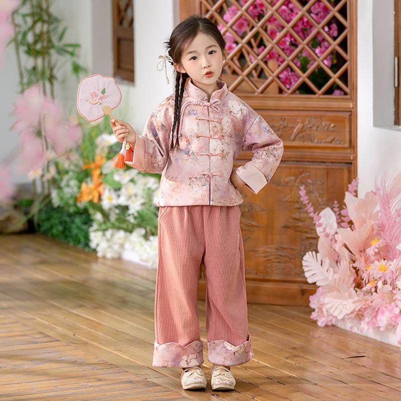 儿童2025新款春秋古装汉服女唐装