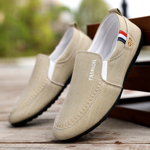 豆豆鞋男2025春夏季新款老北京布鞋男懒人透气休闲鞋一脚蹬乐福鞋