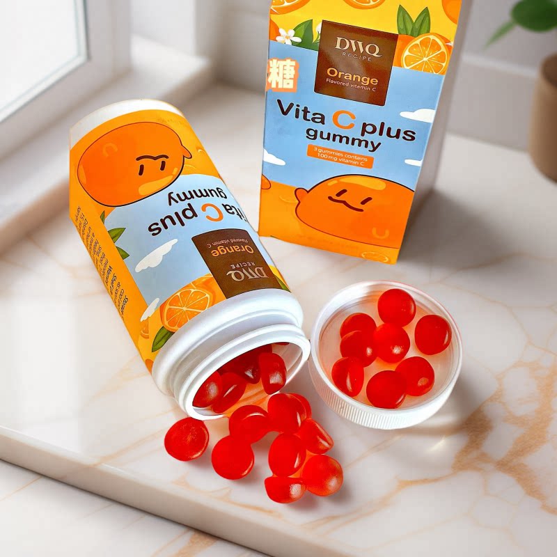 韩国DWQ维生素c软糖儿童糖果复合维生素甜橙水果dwq软糖vc