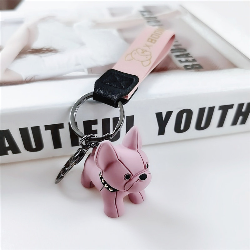 网红ins法斗犬小狗钥匙扣女可爱韩国车钥匙挂件斗牛犬钥匙链