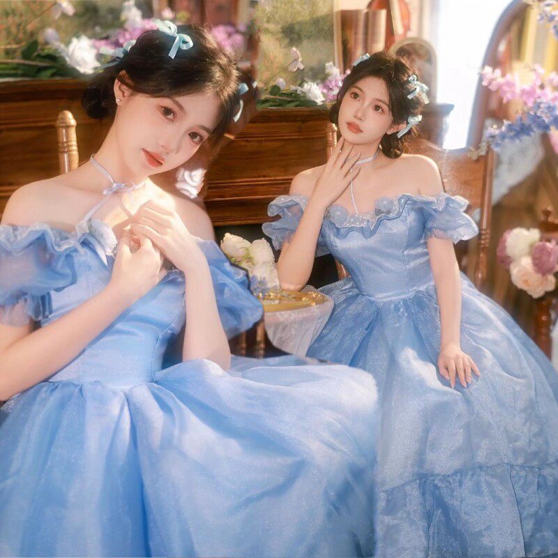 晚礼服女生日成人礼写真轻奢小众高端缎面主婚纱2026新款影楼摄影