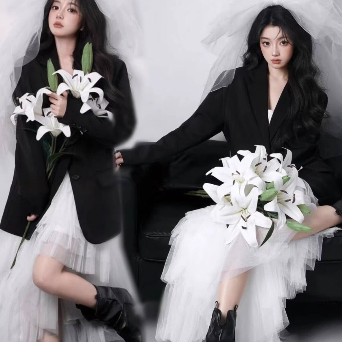 影楼新款韩杂画报风油画服装
