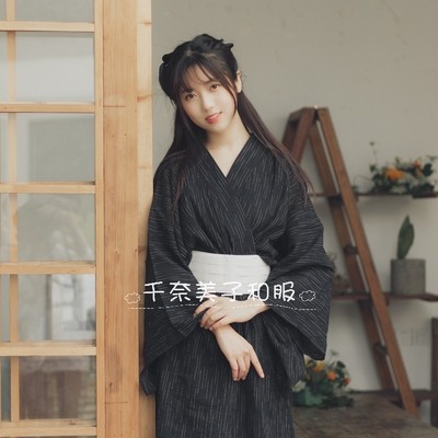 日本传统和服浴衣长袍男女情侣款反串旅拍复古写真文艺和风服cos