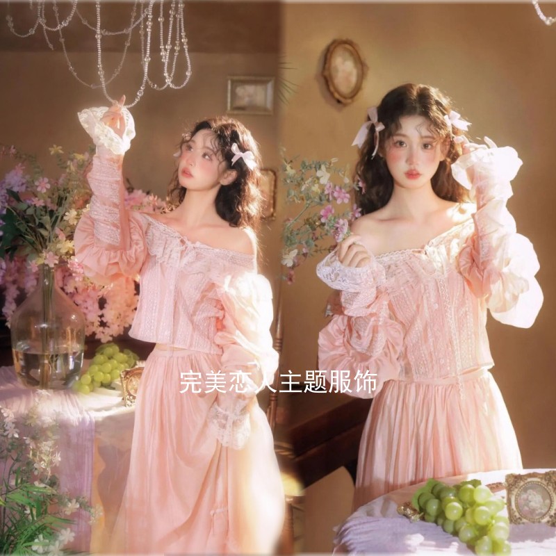 影楼拍照法式温柔纯欲风写真服装