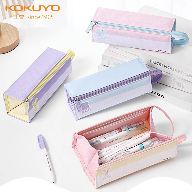 日本国誉方形大容量学生笔袋