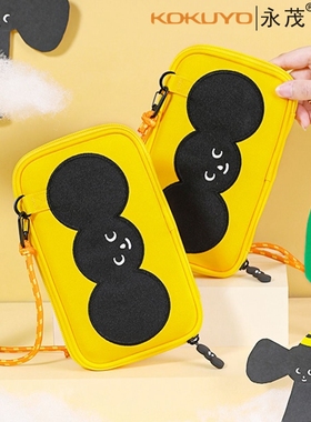 日本kokuyo国誉TYAKASHA塔卡沙联名款笔袋PAN CASE多功能黄色收纳包学生用文具盒铅笔可爱创意化妆品随身包包