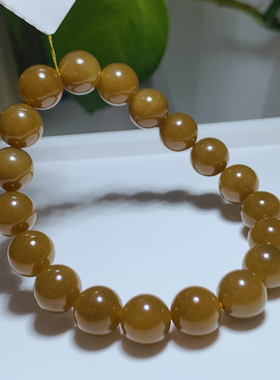 和田玉满糖手串10mm颗颗精选 完美无暇无裂