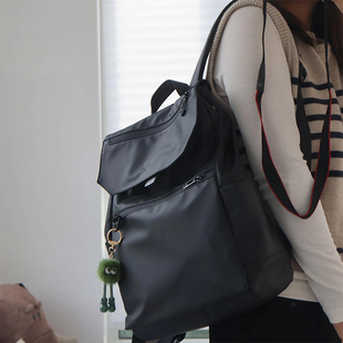 包包女款双肩包黑色通勤大学生15.6寸电脑包简约背包大容量旅行