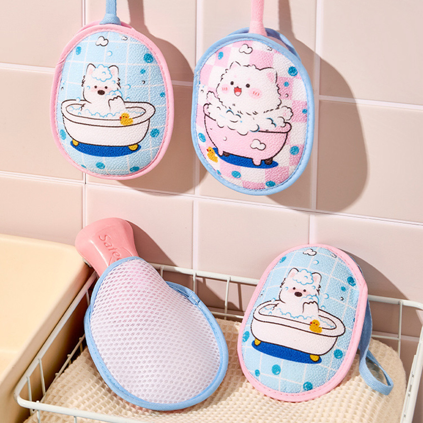 香皂打泡网洗澡专用肥皂袋起泡网双面发泡网神器搓澡袋洗脸网兜袋