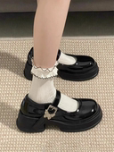 学生乐福鞋 单鞋 春秋2025增高厚底小皮鞋 女英伦风日系复古玛丽珍鞋