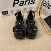 圆头单鞋 亚文化原创lolita朋克日系甜酷辣妹厚底小皮鞋 女2025新款