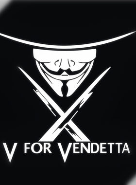 反光防水汽车电脑军事V字贴纸