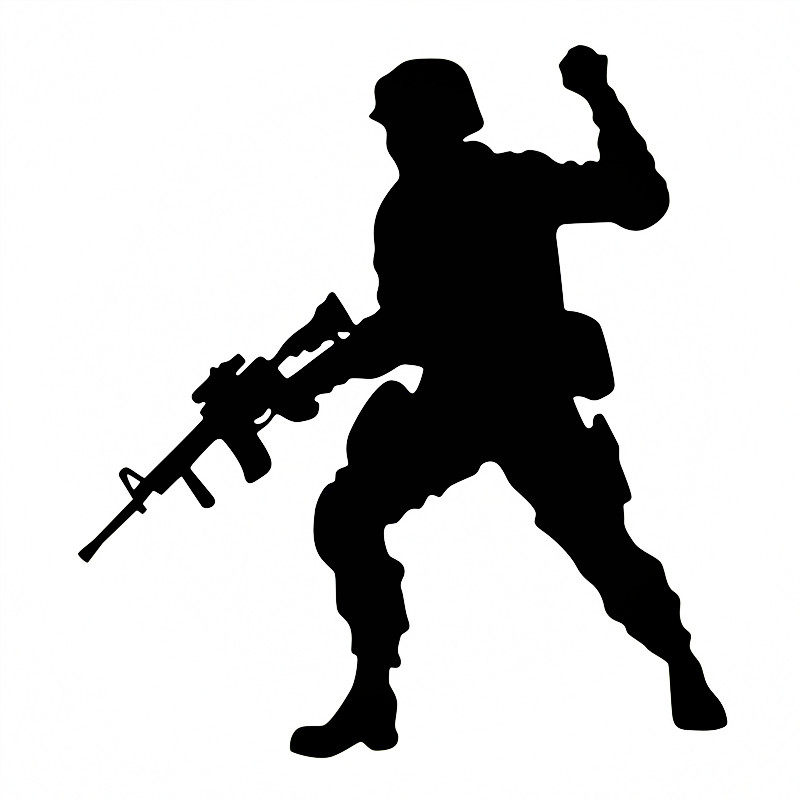 防水反光汽车贴纸电动摩托退伍老兵军事a106特战队特警战术手势