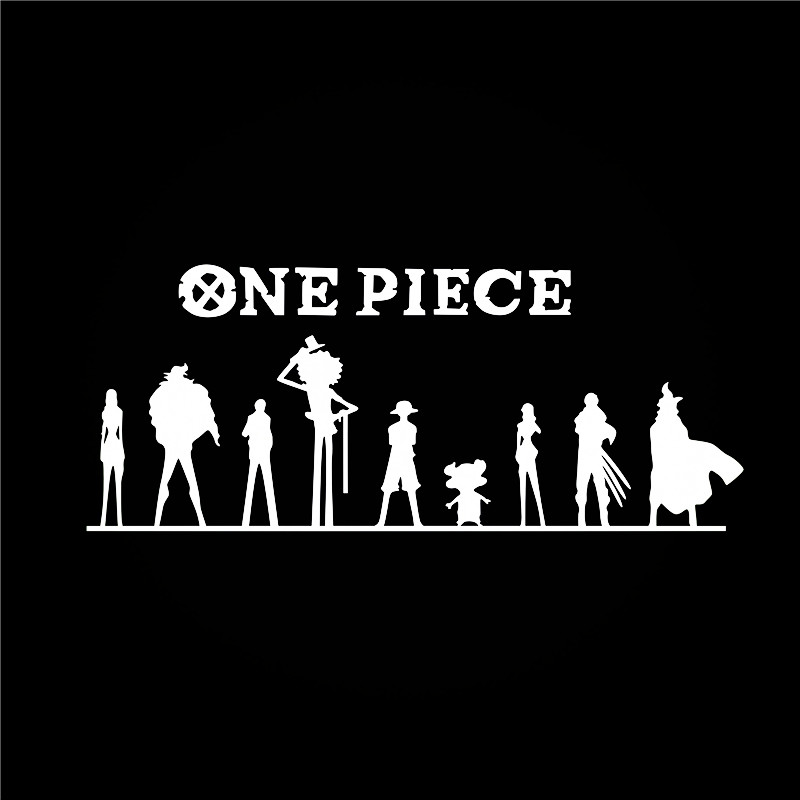 防水反光汽车贴纸航海王草帽一伙536海贼王全套主角背影one piece