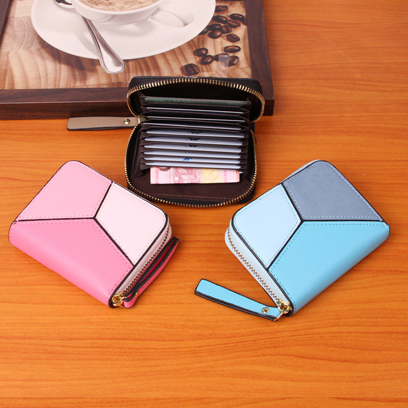 2018新款风琴男士卡包零钱包一体包女式超薄高档大容量卡片包小巧