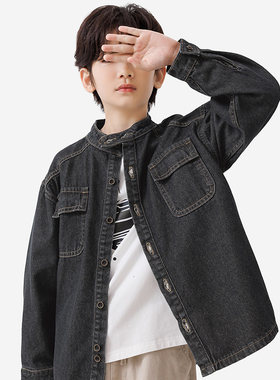 纯一良品男童小立领牛仔外套春秋