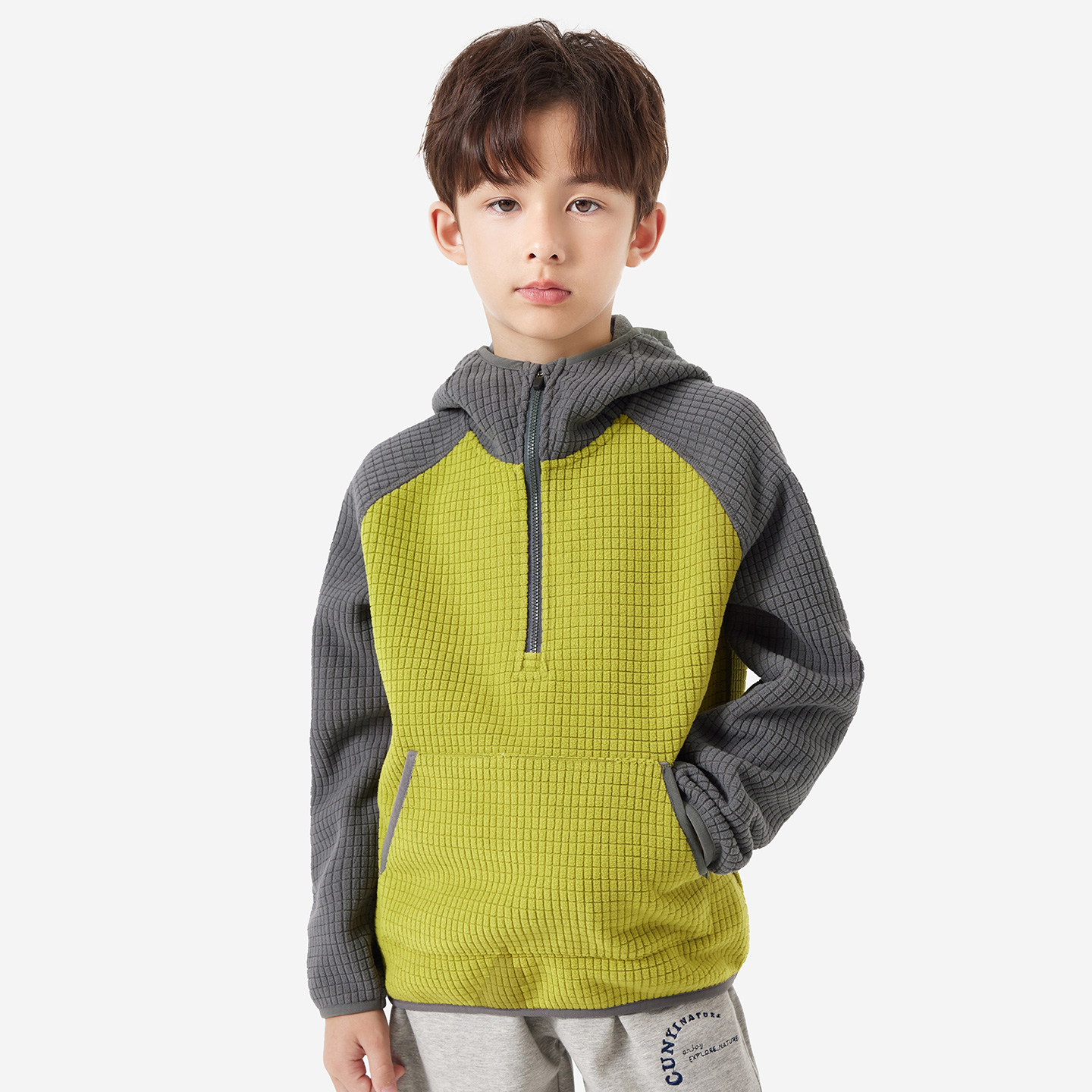 纯一良品【绵软摇粒绒】男童连帽卫衣2025秋冬保暖舒适长袖