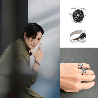 bible柏博同款玫瑰手铐开口戒指