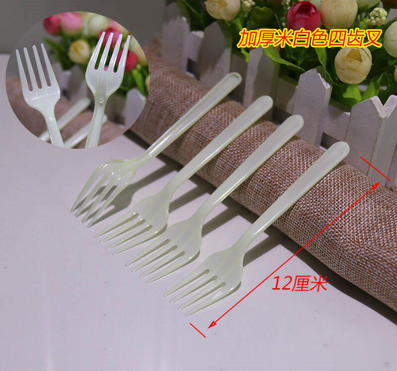 生日蛋糕叉子一次性水果叉签塑料叉甜品叉独立包装沙拉小加厚kt.