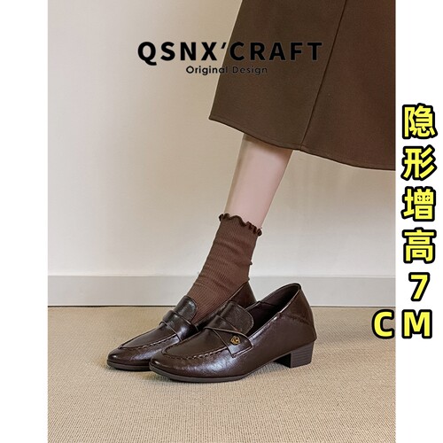 复古通勤小皮鞋女一脚蹬jk乐福鞋