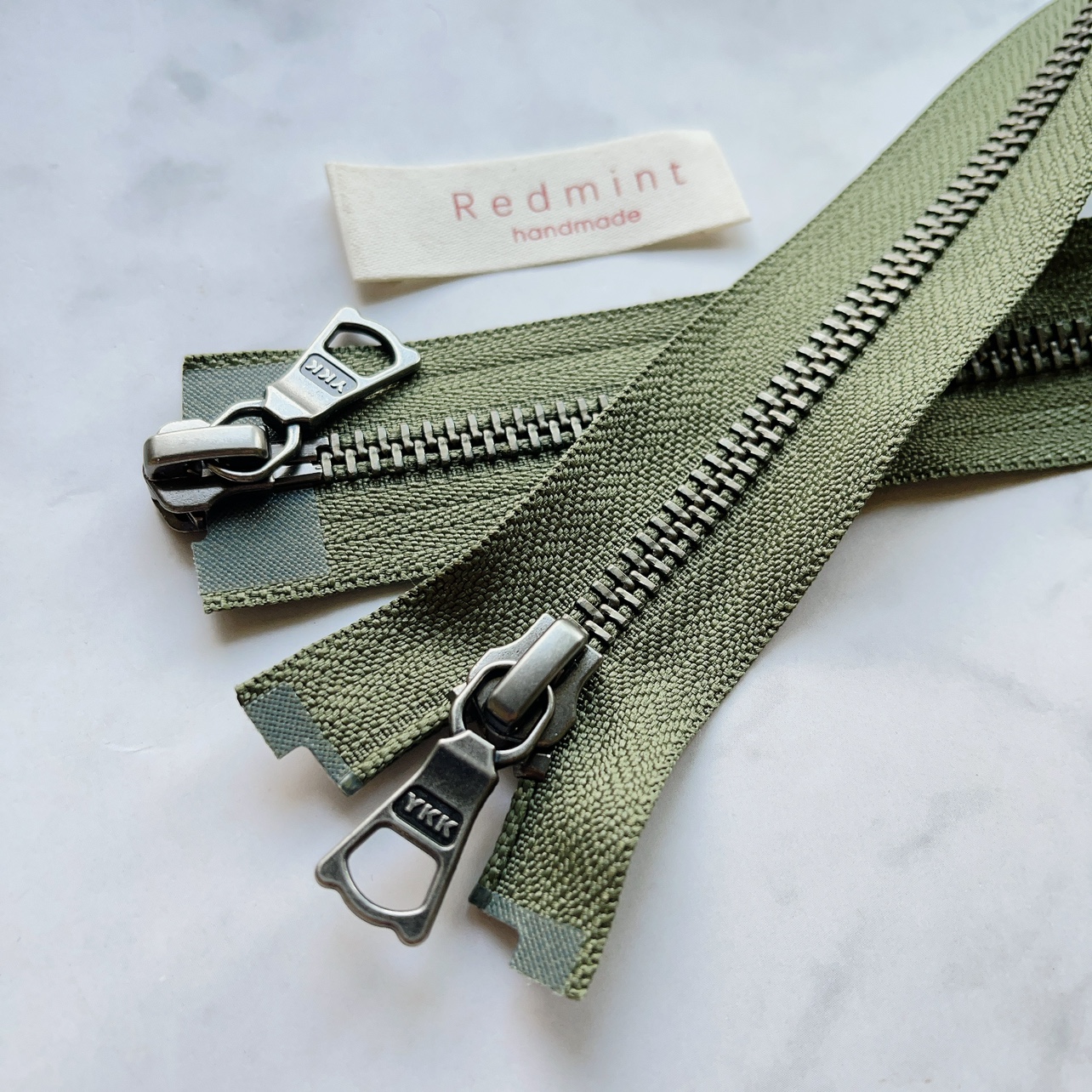 双头开尾5#古银YKK金属拉链外套夹克大衣羽绒卫衣服装拉锁橄榄566