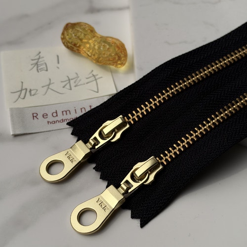 大拉手闭尾5#YKK拉链金铜箱包半领袋口袖口裙裤腰鞋靴用黑色580
