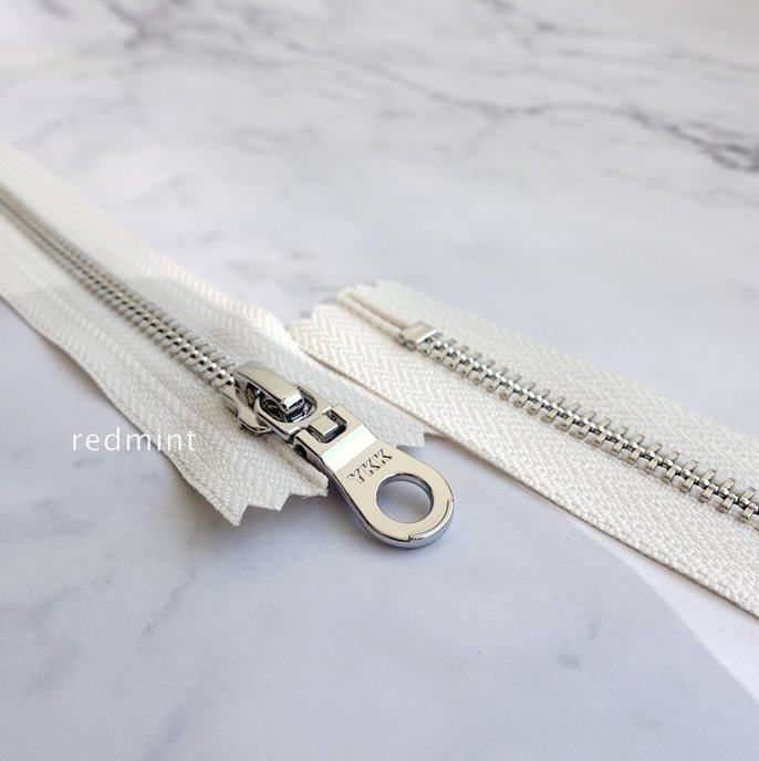 5#YKK拉链高档亮银闭尾裙裤腰领袖口皮具箱包衣服DIY金属米白571,居家布艺,拉链,淘宝优惠券,粉丝福利购,淘宝优惠卷