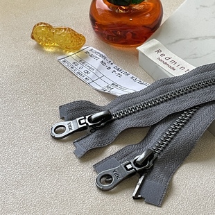 双头开尾5#YKK拉链古银开衫上衣毛衣羽绒夹克外套金属拉锁中灰384