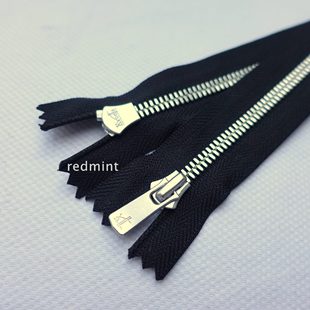 玉米牙5#YKK拉链白铜闭尾金属Excella皮具箱包鞋靴领袖袋口黑580