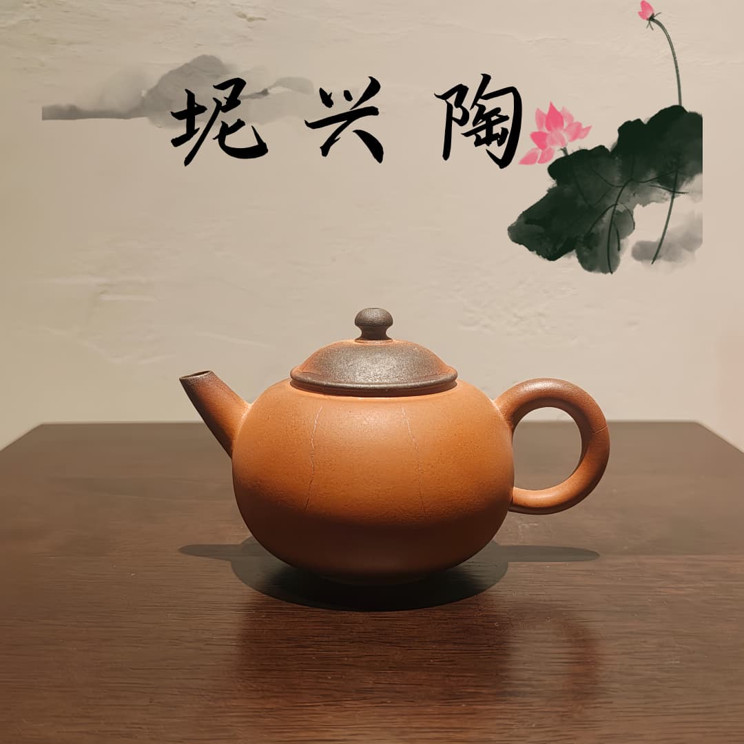水平壶 柴烧 钦州原矿坭兴陶手工茶壶130cc六堡茶具 唐天源名师