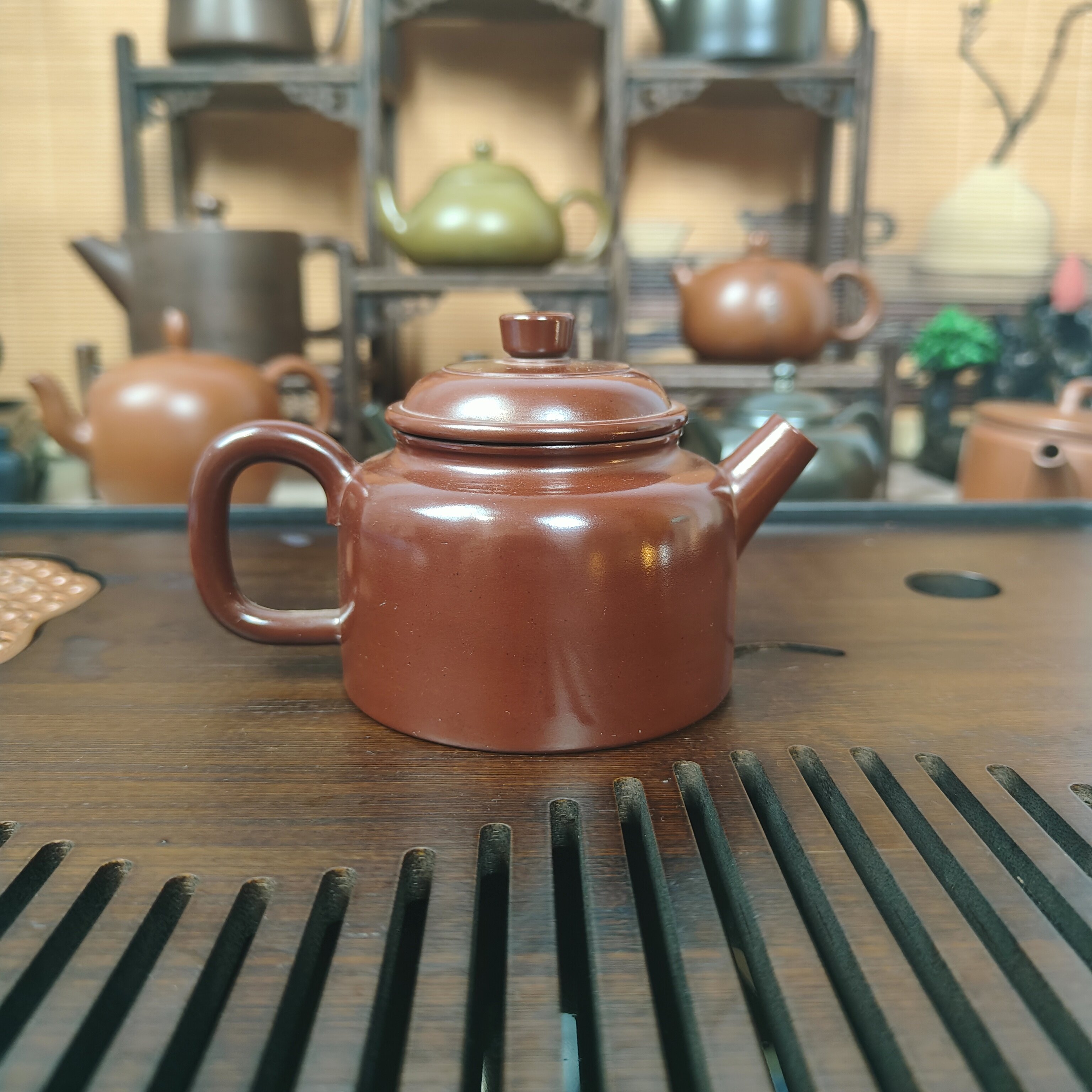 德钟壶 气烧钦州纯手工原矿坭兴陶茶壶160cc专用六堡茶具非紫砂壶