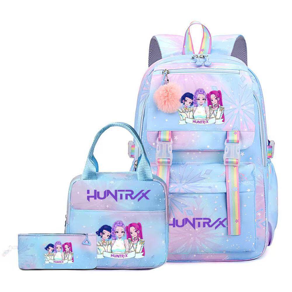 亚马逊新款韩国女团印花学生书包跨境人气卡通KPop学生书包轻便